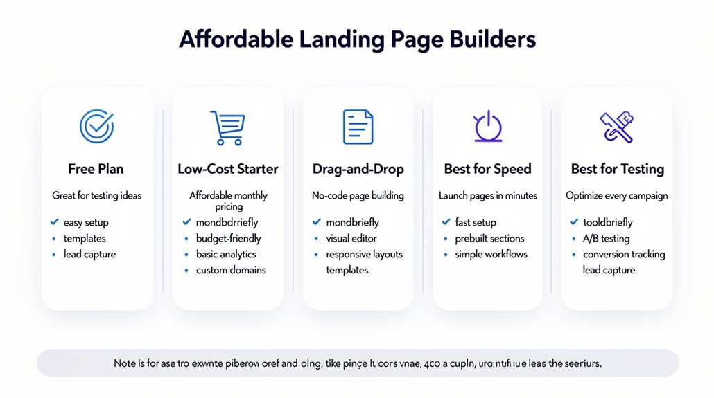 affordable customizable landing page builders
