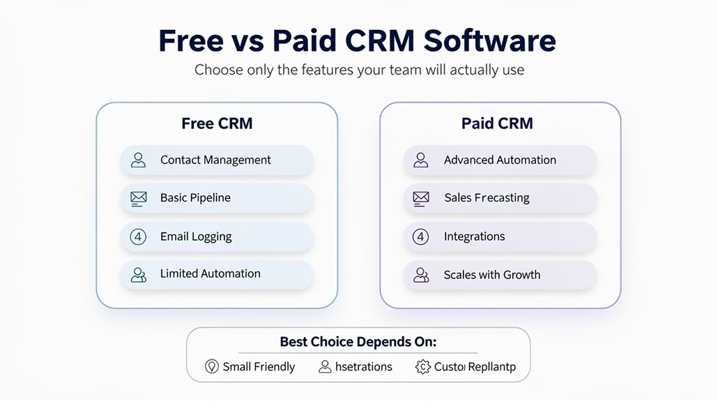 free vs paid crm balance