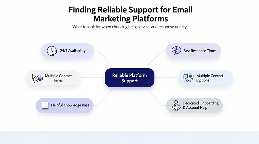reliable support for email marketing